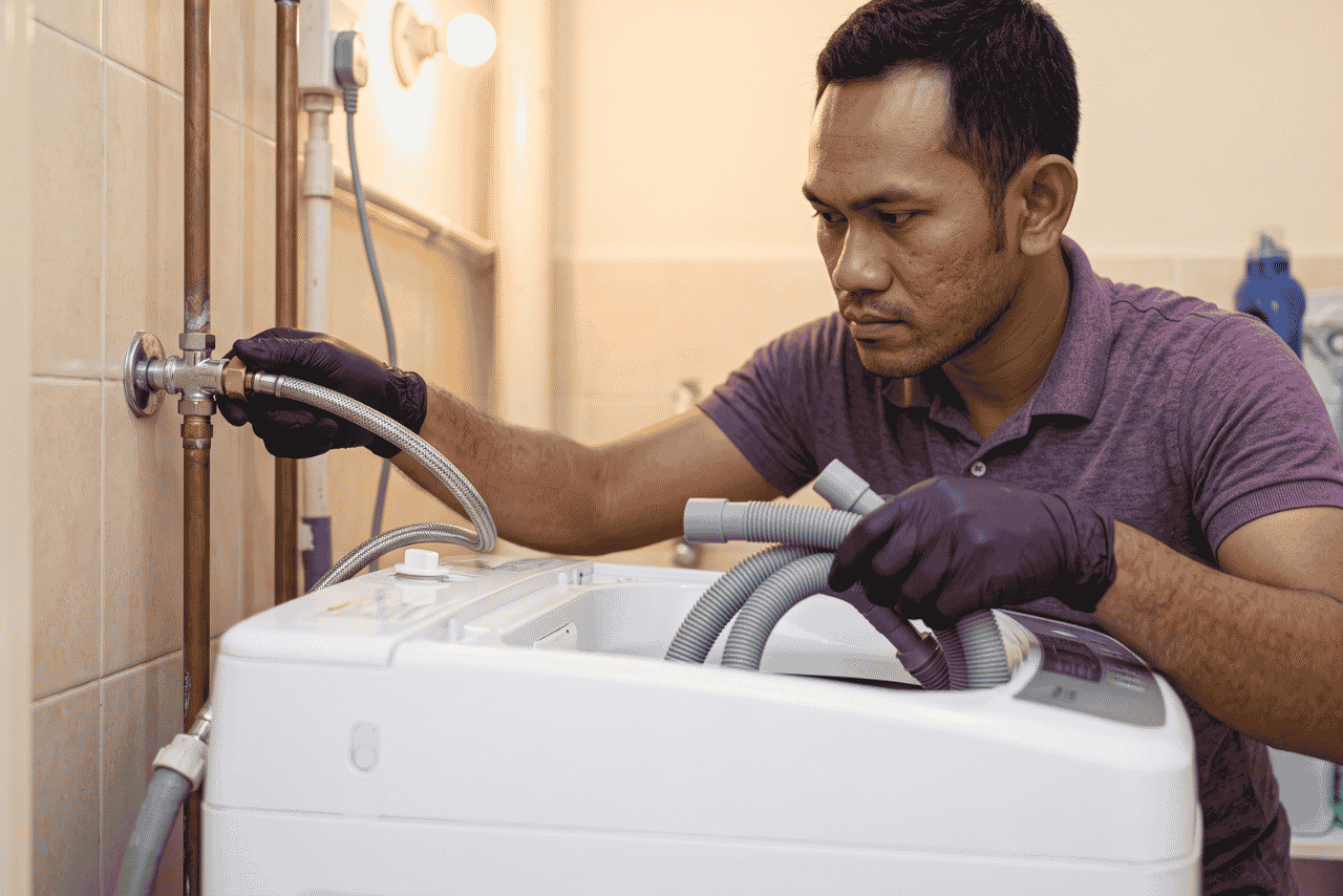 Washing Machine Water Inlet & Drain Connection - Hazi Plumbing